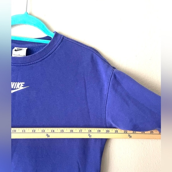 Nike Sweatshirt Kids Youth XL Blue Purple Center Swoosh Logo Crewneck streetware - Picture 6 of 7